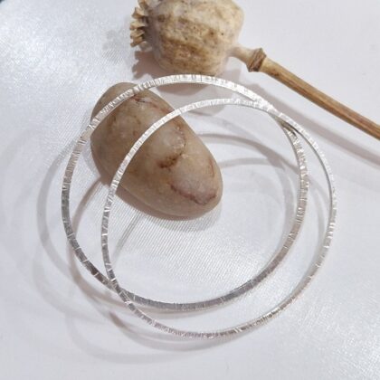 Sterling Silver Bangle made with Square Wire