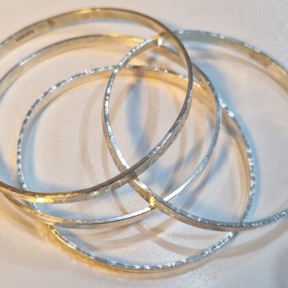Sterling Silver Textured Bangle