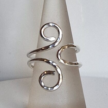 Silver Curls Rings