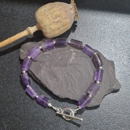 Sterling Silver and Semi-precious gemstone bracelets with clasps
