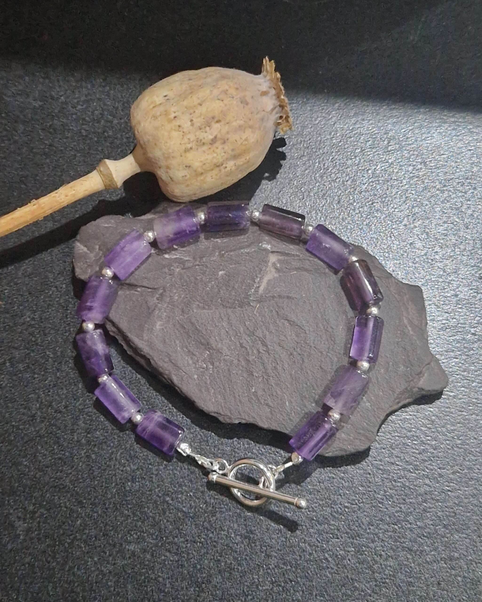 Sterling Silver and Semi-precious gemstone bracelets with clasps