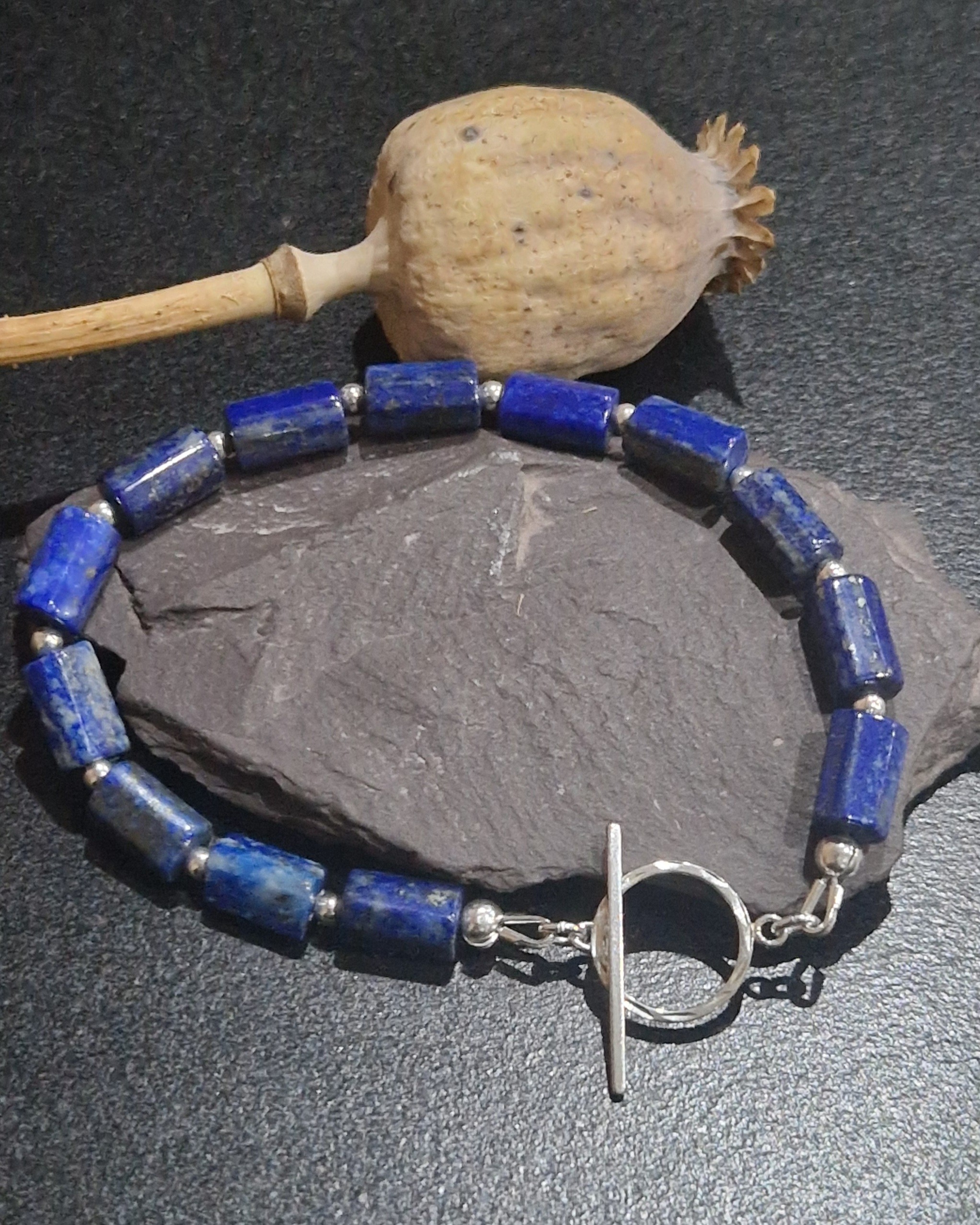Sterling Silver and Semi-precious gemstone bracelets with clasps - Image 3