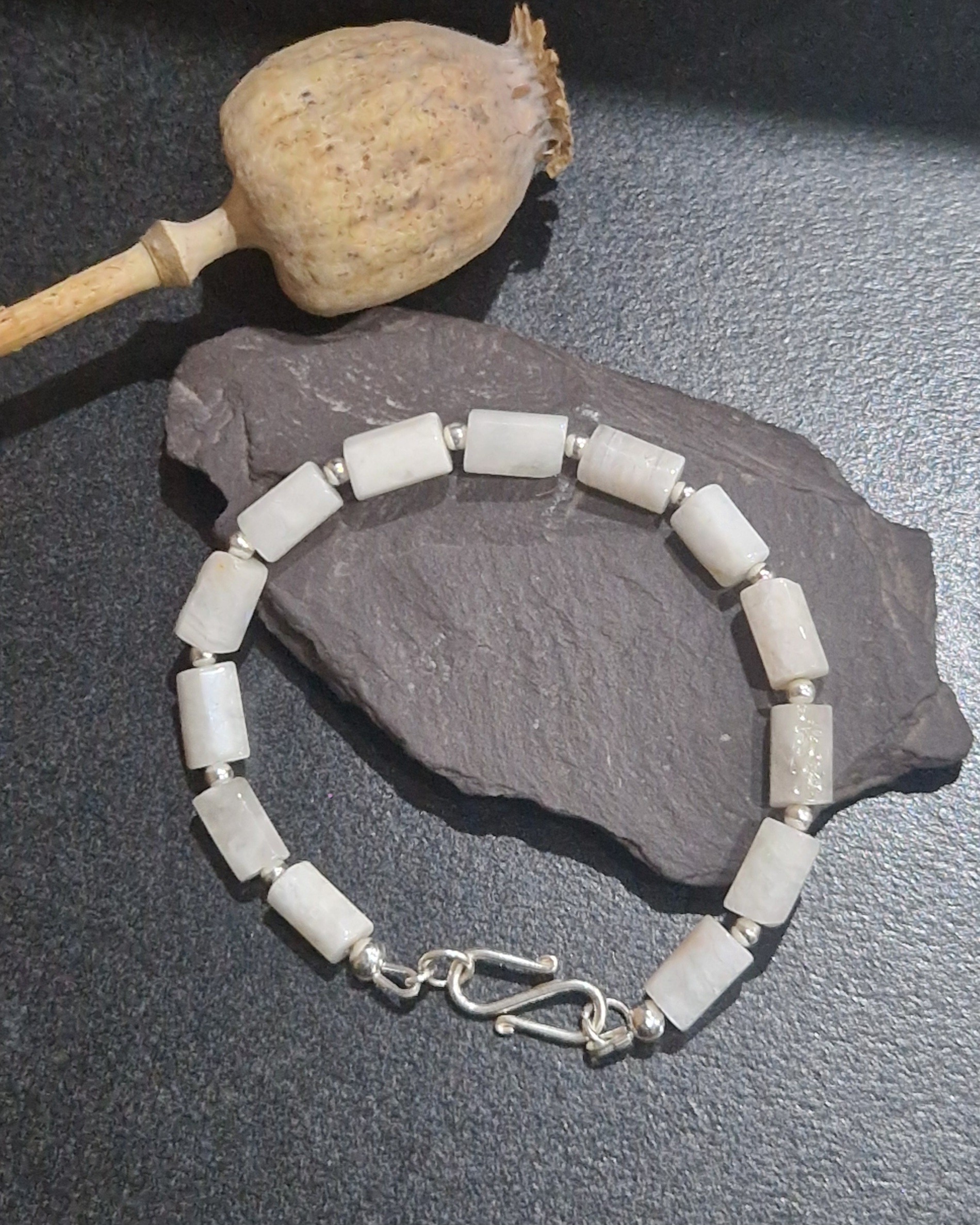 Sterling Silver and Semi-precious gemstone bracelets with clasps - Image 4
