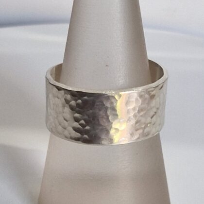 Adjustable sterling silver band rings