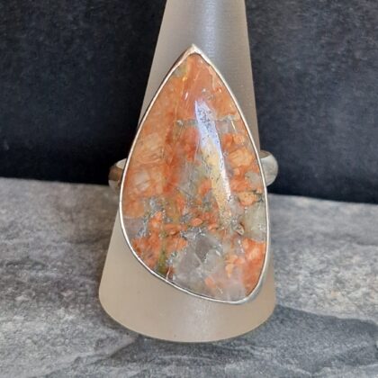 Statement Silver Ring - Lewissian Gneiss - Adjustable