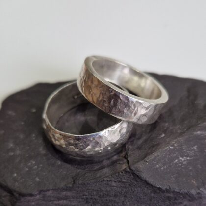 Prestige sterling silver band rings