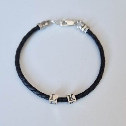 Elegant Leather Bracelets with Sterling Silver Detail